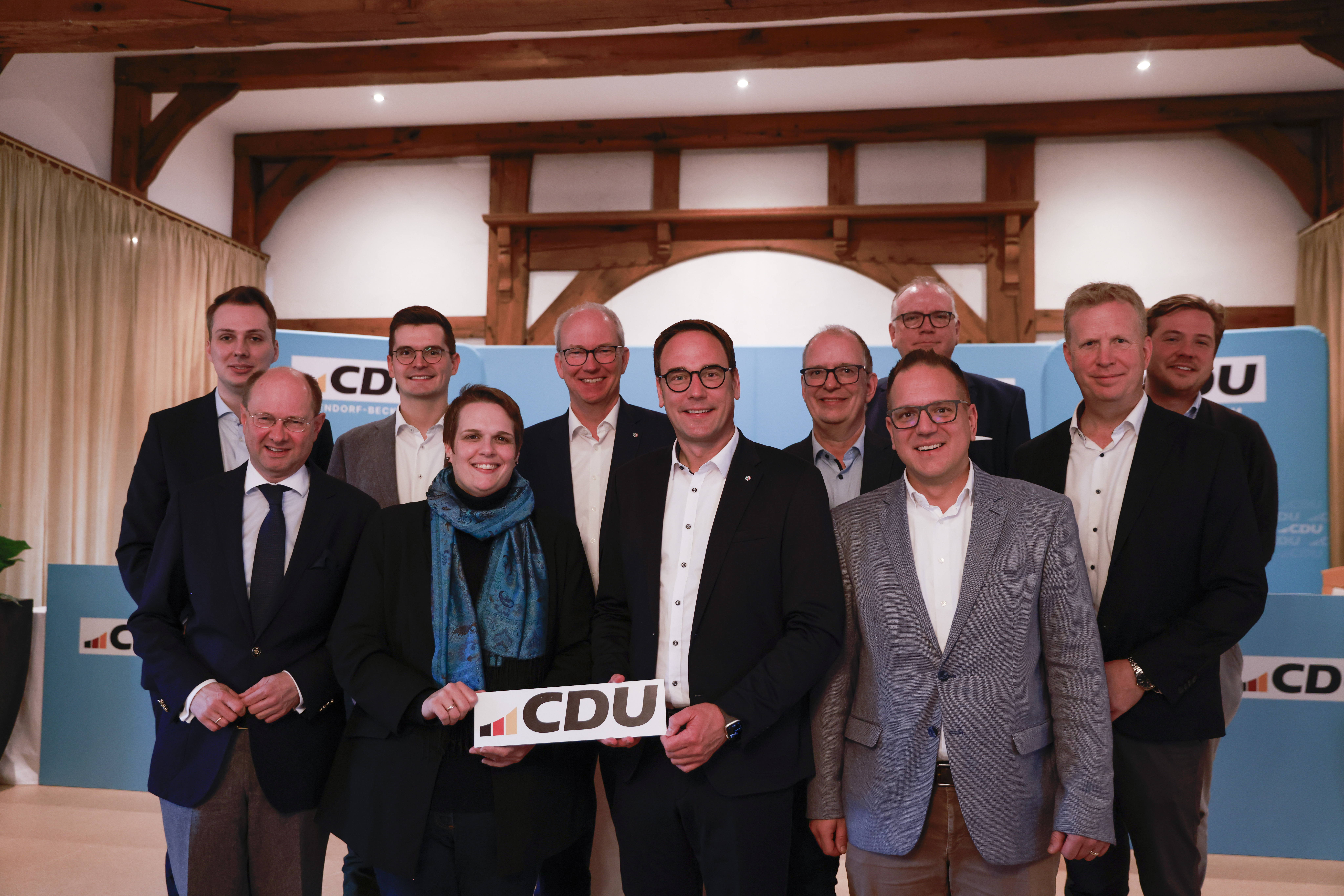 Landrat Dr. Olaf Gericke und der geschftsfhrende Vorstand des CDU Kreisverbandes Warendorf-Beckum. Copyright: Torsten Kster